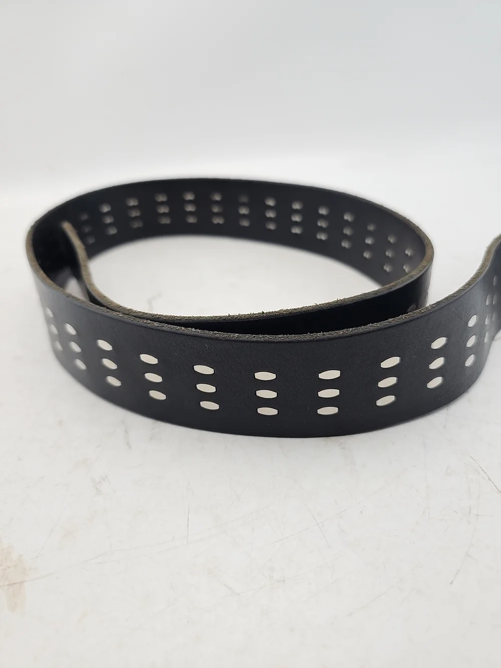 True Religion Perforated Leather Belt